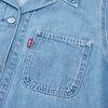 Levis Solid Color Multi-Pocket Straight Cut Single Button Long Sleeve Denim Jacket Men jackets Light-Blue A6190-0001