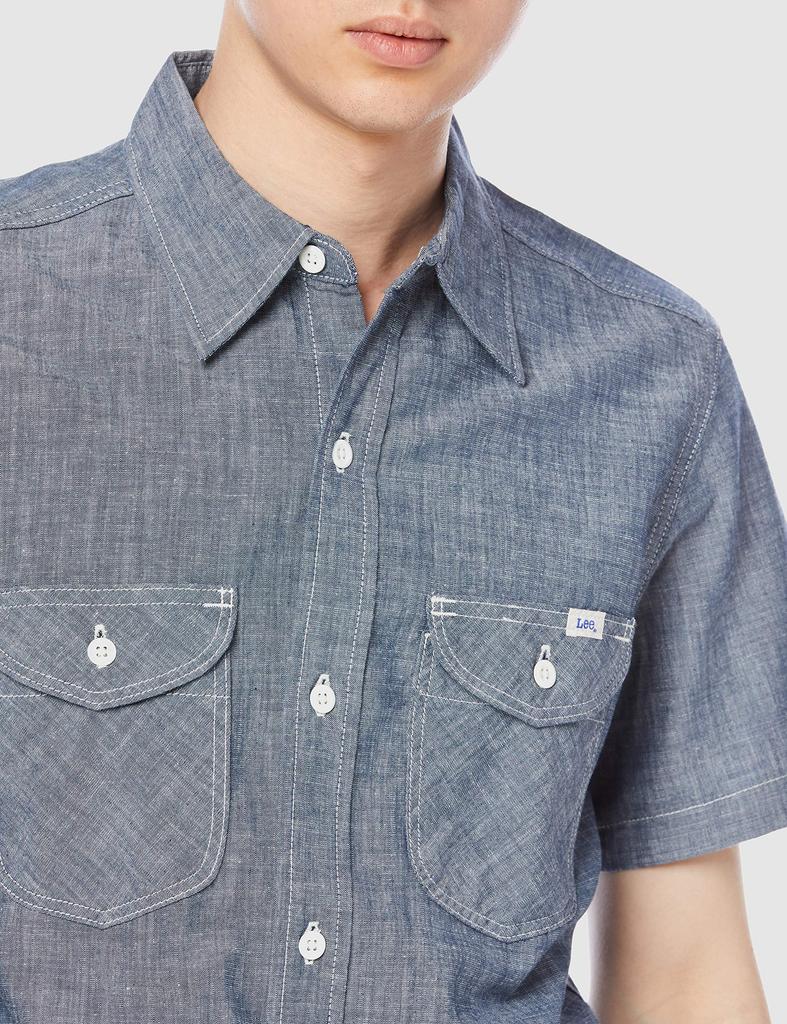 Lee Shirt LCS46005 Blue M Button-Down Men's