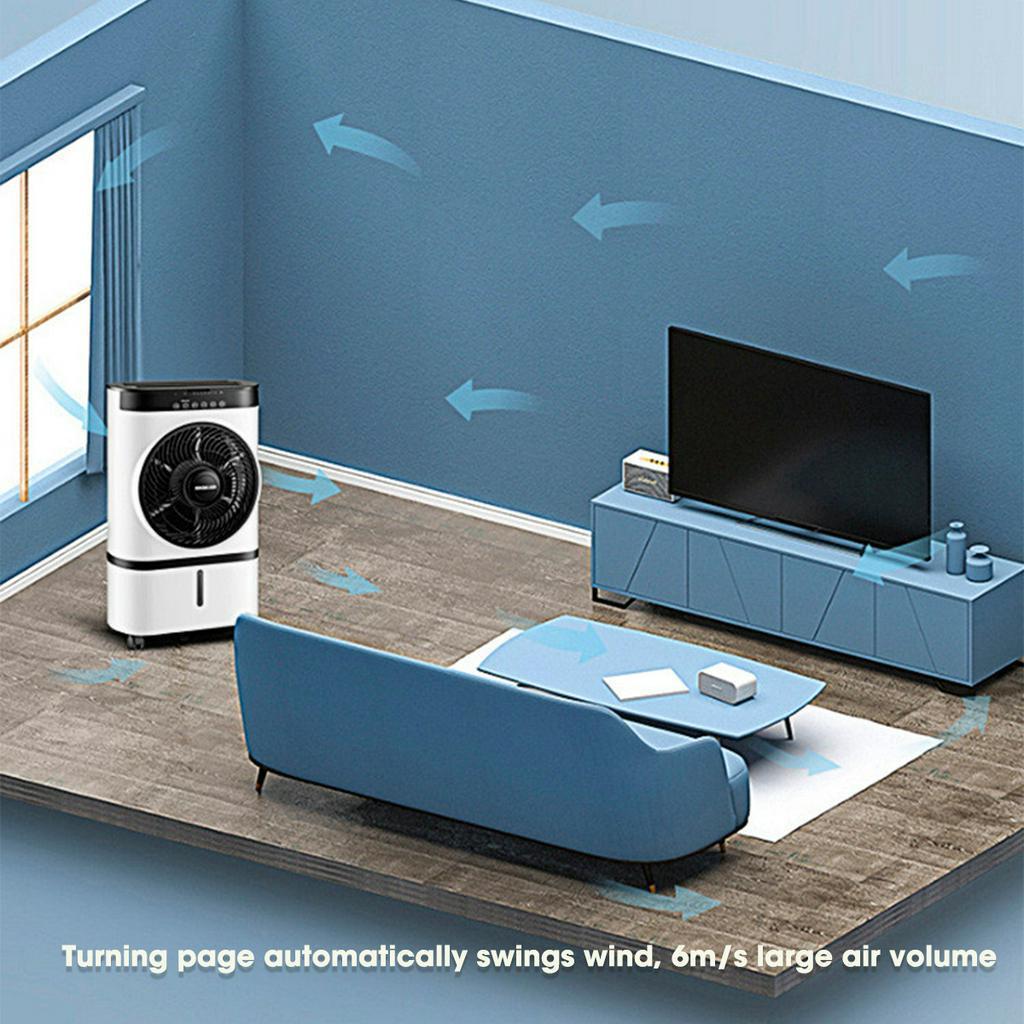 7L Mini Portable Air Conditioner Water Tank Mute Air Humidifier Cooler Timer Remote Control Cooling Fan + 10pcs Ice Bag