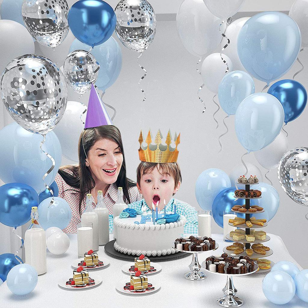 Blue Ocean Series Macaron Latex Balloon Male Treasure Birthday Decoration Balloon Chain Set Holiday Arrangement