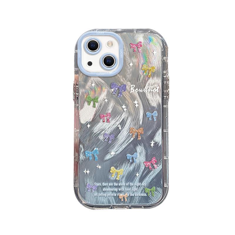 Colorful Stars for IPhone 16 Mobile Phone Case for IPhone15promax/ip13 Feather Yarn 14pro/11/12