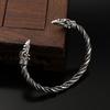Adjustable Viking Raven Head Cuff Bracelet For Men Punk Hip Hop Gothic Party Biker Accessory