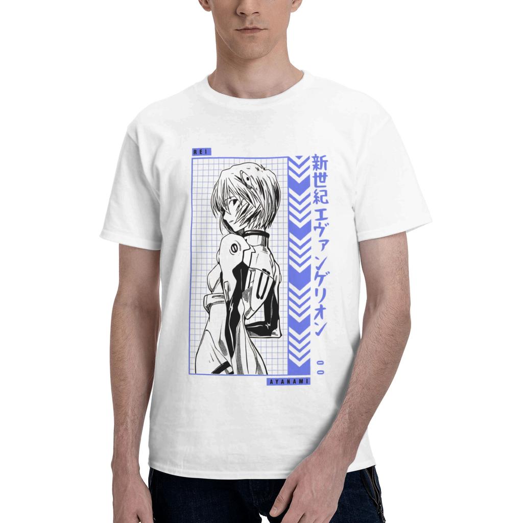 Rei Cool BG Mens T Shirts EVA Cool Tees Short Sleeve Crew Neck Pure Cotton Birthday Present Clothes TShirt