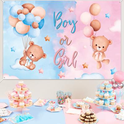 Geschlecht Offenbaren Hintergrund Photocall Ggender Offenbaren Party Banner Hintergrund Happpy Geburtstag Pary Decor Kinder Junge Mädchen Baby Dusche