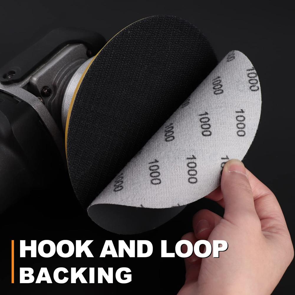 25Pcs 5 Inch Sandpaper 1000-5000 Grit Hook and Loops Wet Dry Sanding Disc Wet Dry Sandpaper for Auto Wood Polishing & Finishing