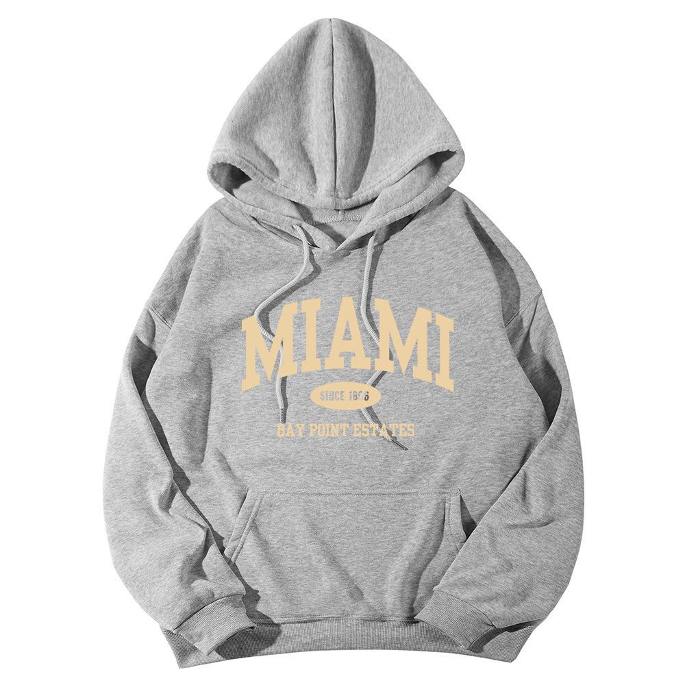 New casual sports sweater fleece hooded sports sweater men's and women's autumn and winter sports fashion
