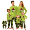 Christmas Printed Parent-child Plush Home Wear Set