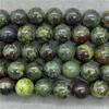 Natural Stone Gemstone  Bloodstone Round Loose Beads DIY Bracelet Necklace Accessories