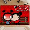 Animation Series P-Pucca Floor Mat INS Style Soft Bedroom Floor House Laundry Room Mat Anti-skid Household Carpets