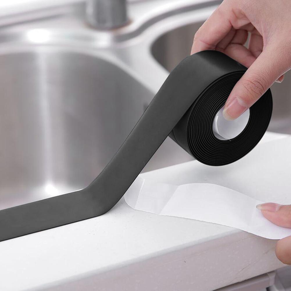Shower Sink Bath Wall Caulk Sealing Strip Tape Waterproof Sink Border Tape Anti- Corner Sealant Tape for Kitchen Bathroom