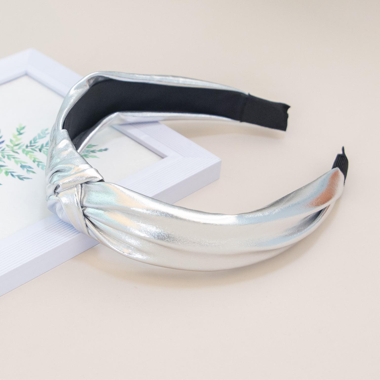 

1 шт. Модные кожаные ободки для волос из ПУ для женщин, повязки на голову с узлом, широкие ободки для волос, пластиковые ободки для волос, женские аксессуары для волос для девочек