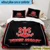 Custom Name FLAMENGO Emblem Design Bedding Set 3PCS Duvet Cover Closure Includes 1 Duvet Cover & 2 Pillowcases for All Seasons Bedroom Decor