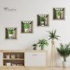 4Pcs/Set Potted Plants Wall Sticker 3D Effect Self-adhesive Waterproof PVC Removable Living Room Bedroom Modern Wall Art Green Plant Decoration Decal