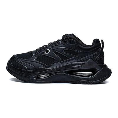 Li Ning Infinity Scarpe Casual Uomo Comode Versatili Traspiranti Resistenti Basse Scarpe Casual Uomo Nere AZGT003-4