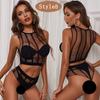 130 estilo fishnet bodysuits catsuit feminino transparente aberto virilha roupas sexuais ver através do corpo meias malha lingerie erótica quente