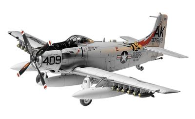 Tamiya 1/48 Masterpiece Aircraft Series No. 58 U.S. Navy Douglas A-1H Skyraider Plastic Model Kit 61058