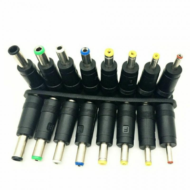 8-Piece DC Converter Set for Laptops - 5.5x2.1mm Plug Adapter