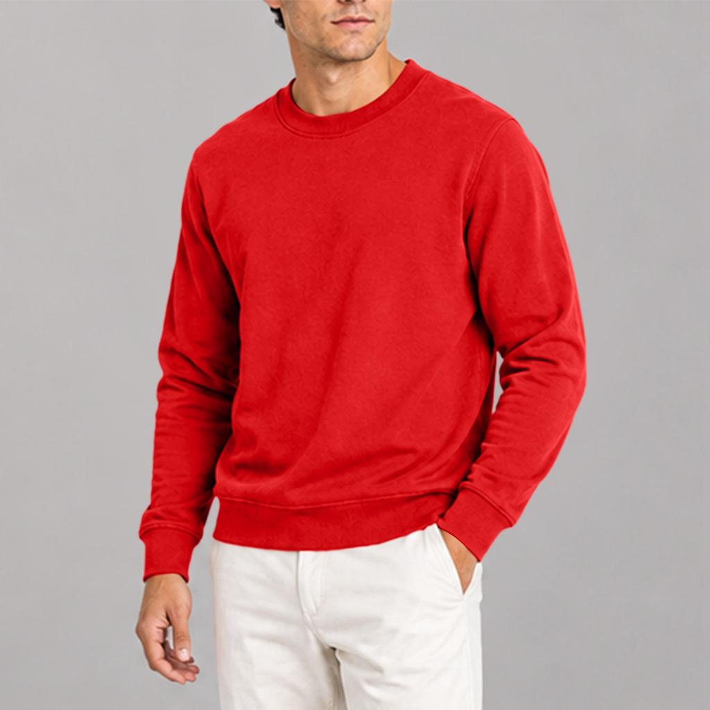 Men's Fall Winter Color Crewneck Sweatshirt Pullover for Cold