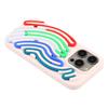 For iPhone 14 Pro Max Case 3D Stress Relief DIY Colorful Bar Silicone PC Phone Cover Arc Stripe