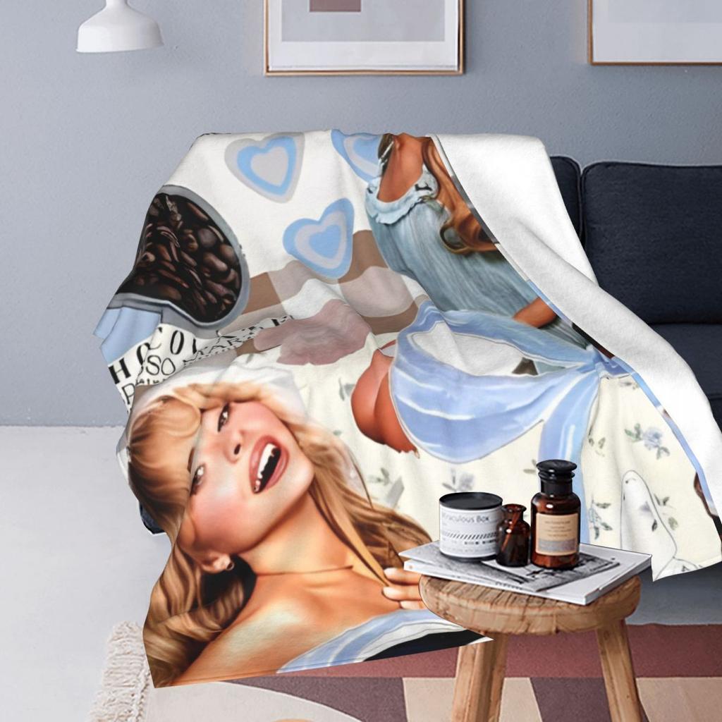 Sabrina Carpenter Espresso Blankets Flannel Summer Multifunction Super Soft Throw Blanket for Bed Bedroom Bedspreads