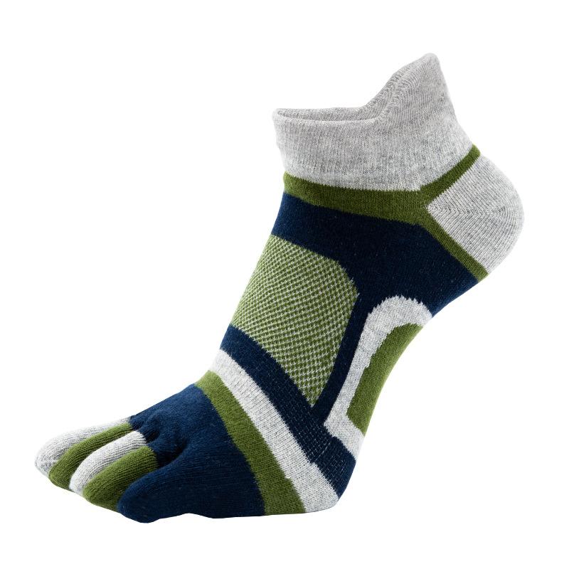 5 Paar Knöchel-Zehensocken Herren Jungen Sport Fünf-Finger Kurz Jung Mode Baumwolle Mesh Atmungsaktiv Deodorant Happy Socks mit Zehen