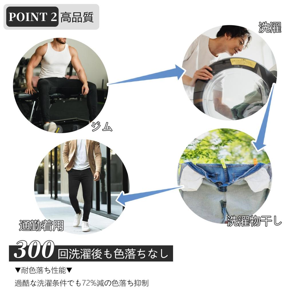 GINGTTO Stretch Skinny Slim Size 32 Men's Jeans, Fit,