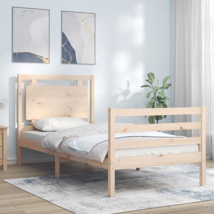 VidaXL Bed Frames and Headboards 100x200 Cm Solid Wood 3194041