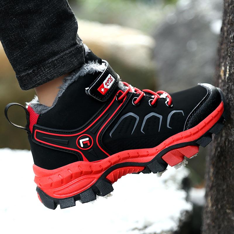 Kids Winter Boots Outdoor Sports Hiking Shoes Kids Winter Warm Non-slip Snow Boots