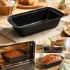 Kastenform Schwarz Karbonstahl Antihaft Rechteckige Brotform, 29 x 13 x 6 cm Backform für Zuhause Kuchen und Hackbraten