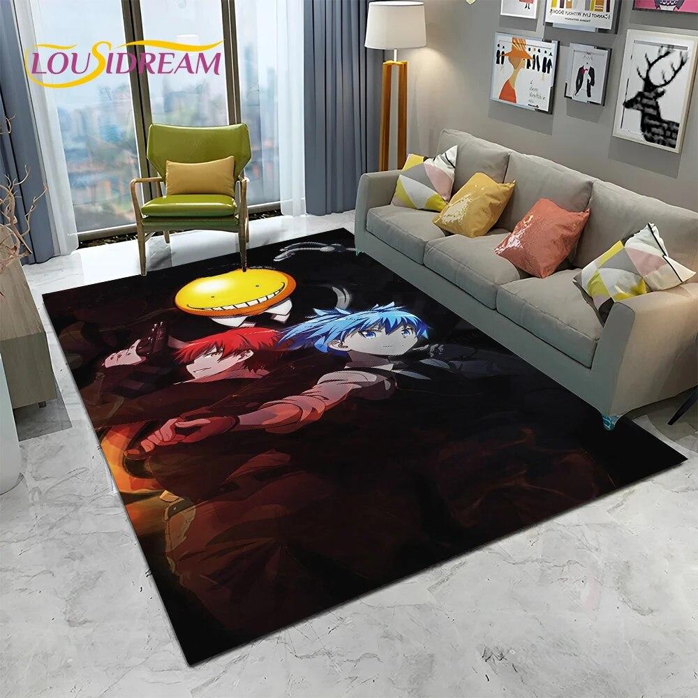 Cartoon Assassination Classroom Anime Carpet Rug for Home Living Room Bedroom Sofa Doormat Decor,kid Area Rug Non-slip Floor Mat