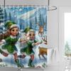 Dekoracja domu zasłony prysznicowe do łazienki wodoodporna tkanina zasłonowa Nowoczesny styl skandynawski Salon Wesołych Świąt zima