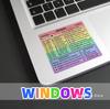 Nálepky s klávesovými zkratkami pro Word Excel Windows/MAC/OS Grafika písmen Ochranná nálepka na notebook