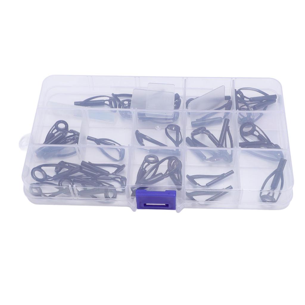 36pcs Fishing Rod Tip Repair Kit Ceramic Rings Stainless Steel Guide Eye Guide Tips Fishing Gear Acc