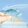 1Pcs Dollhouse Mini Transparent Plastic Umbrella Model Dollhouse Accessories For Doll House Decor Kids Pretend Play Toys