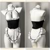 Maid Cosplay Plus Size Sexy Naked Apron Revealing Chubby XL 3XL Maid Outfit Costume Reverse Bunny Halloween Costume Outfit Extreme Perverted Erotic