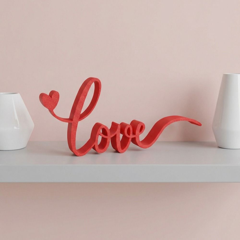 3D Valentine's Day Love Ornament Wedding Car Interior Love Models Decoration Lovers Party Letter Love Ornament Home Decor