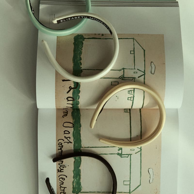 Elizabeth Moments Light Pink Satin Headband