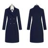 Elegant Women's Wool Blend Mid-Length Work Dress