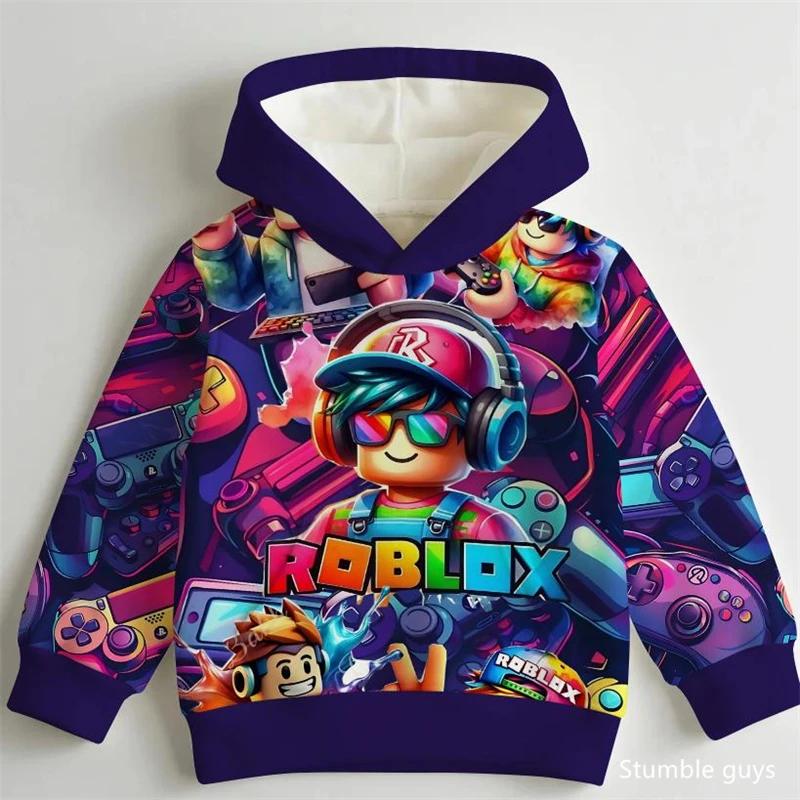 

Kids Spring Autumn 3D Print Anime Roblox Hoodie Casual Fashion Sweatshirt Long Sleeve Pullovers Girl And Boy Sweatshirt 100