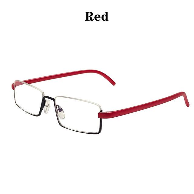 IENJOY TR90 Reading Glasses Anti-Blue Light Reading Glasses Men Half Frame Prescription Eyeglasses Male Eyewear With Case1.0-4.0