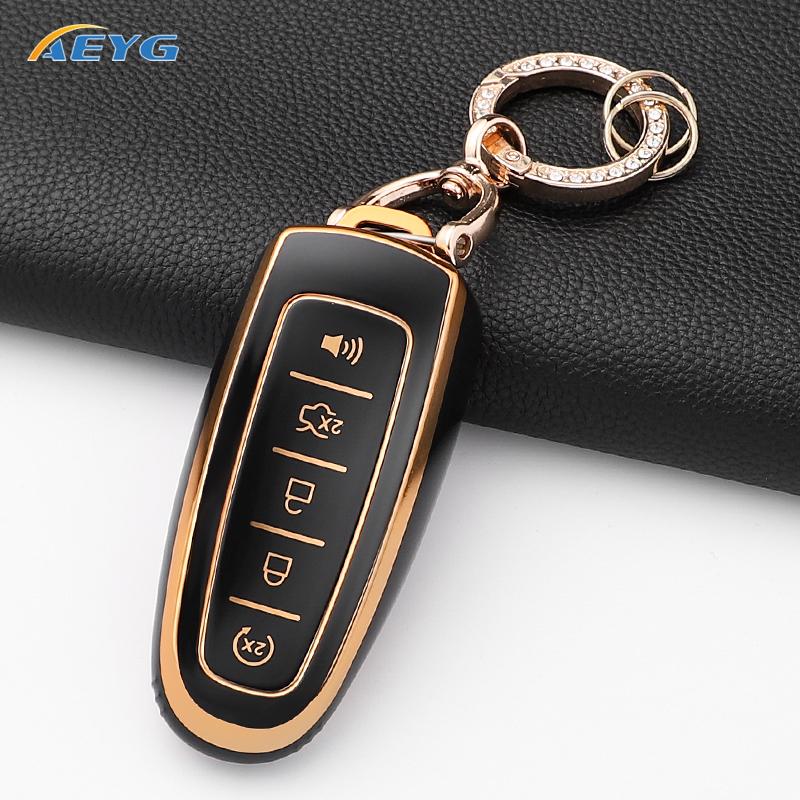 New Soft Tpu Car Key Case Cover Shell For Ford Explorer Edge Escape Flex Taurus 2011 2012 2013 2014 5 Buttons Accessories