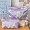 Portable Embroider Bowknot Travel Toiletry Bag Lightweight Lipstick Makeup Organizer  Bath