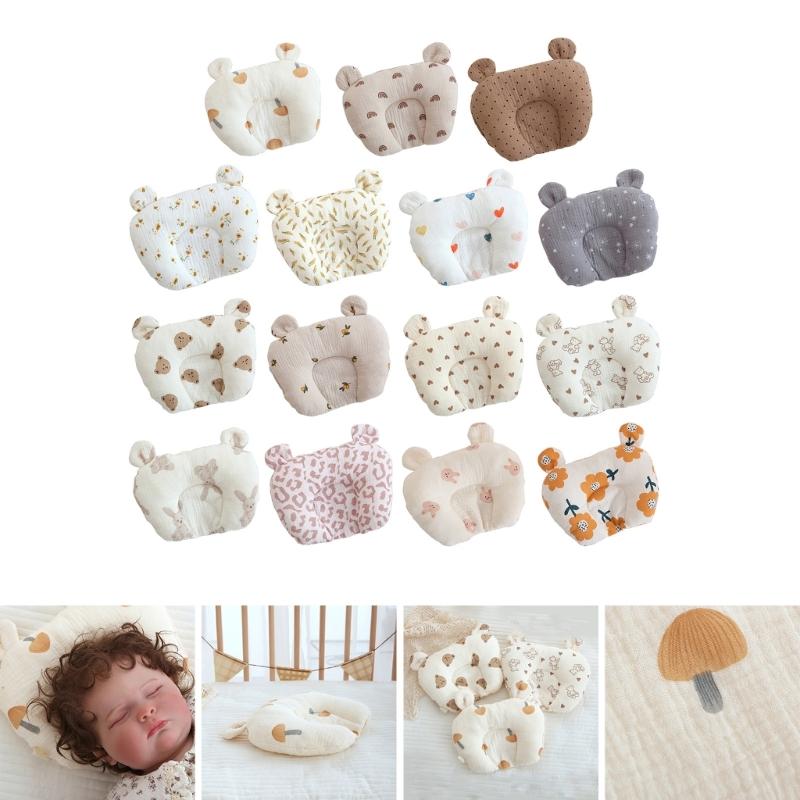 Soft & Breathable Baby Pillow Multi-pattern Pillow Essential Support for Delicate Necks & Heads Used for All Seasons-