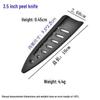 European & American Style Black Universal Knife Sheath - Double Twill PP Plastic, 16 Models