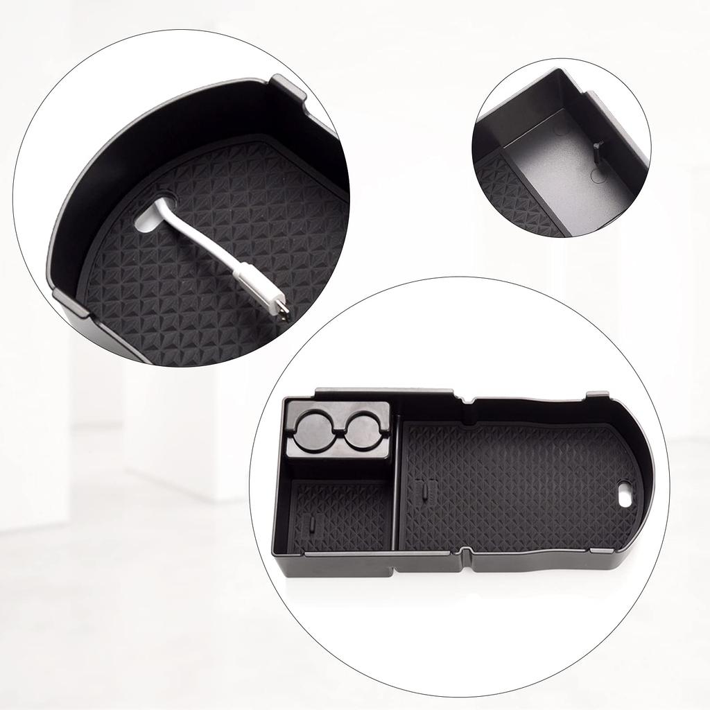 Toyota Prius 30 Series Late Model Console Tray Armrest Box Console Box Tray with Rubber USB Easy Interior Storage Small Item Interior Shift Lever Area