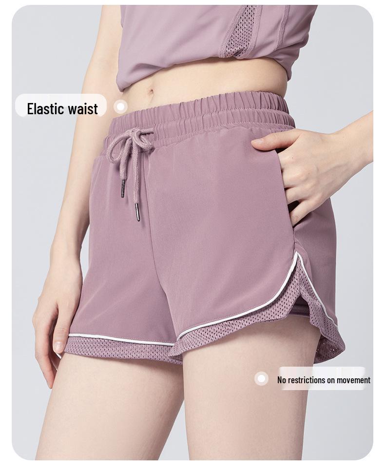 Women's Summer Yoga Outfit: Quick-Drying Short-Sleeve Top, Stretchy Mesh, Fashionable and Lightweight Fitness Wear for Morning Runs.