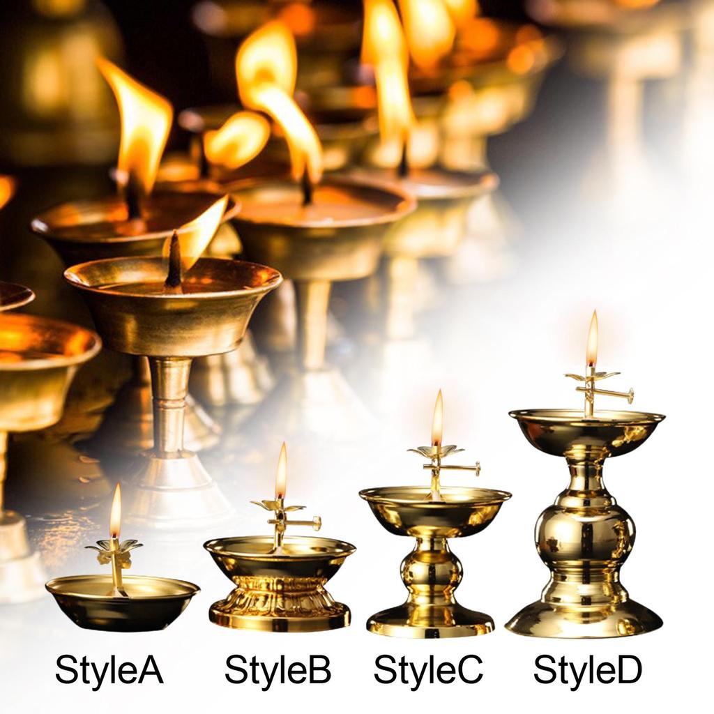 Ghee Lamp Holder Buddhist Supplies Tibetan for Bedroom Dining Table Party