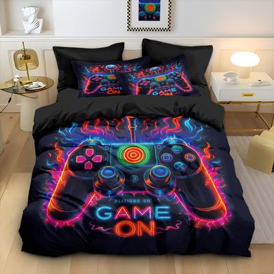 Gifts for Teenagers Game Console Bedding Set Game Controller Duvet Cover Pillowcase Bedroom Decoratio Single Double Large Siz