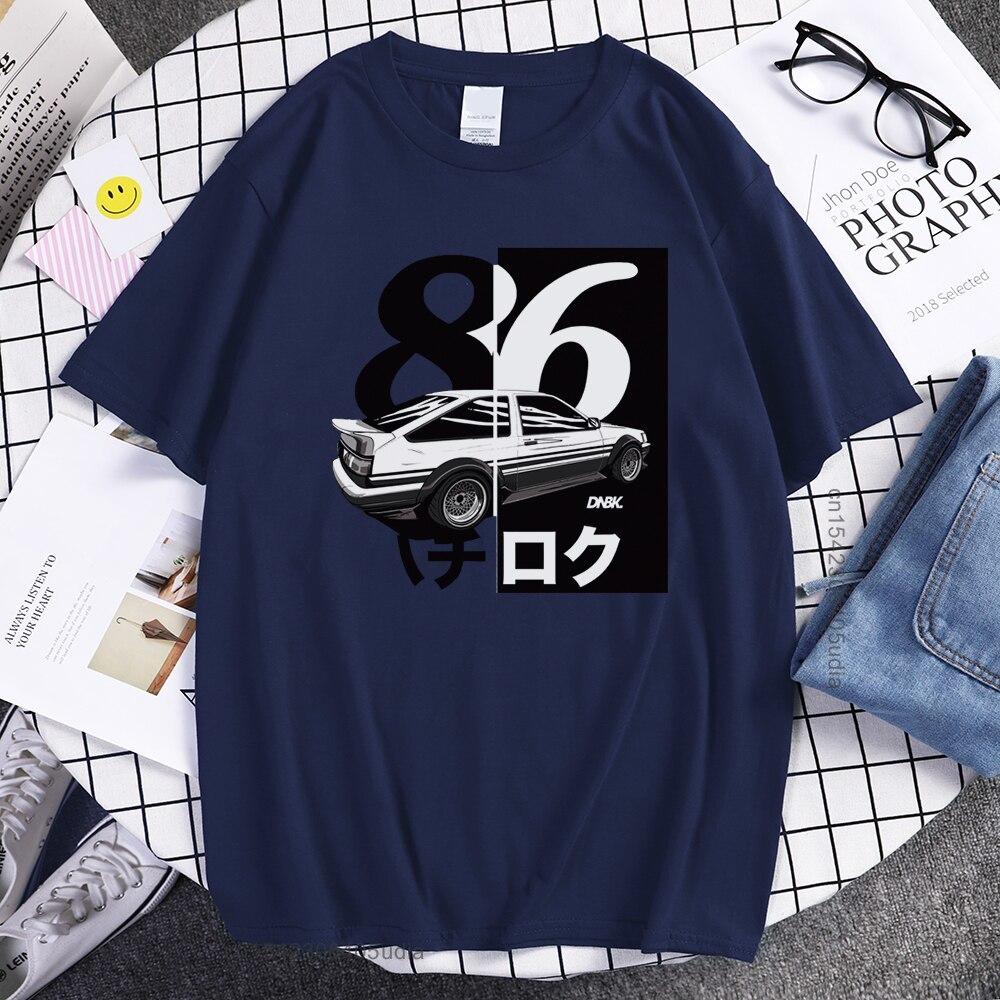 Fashion Japanese Drift Anime Initial D T Shirt Unisex Summer Cool Brand Short Sleeves Tshirt Casual Ae86 Initial D Homme Tshirt