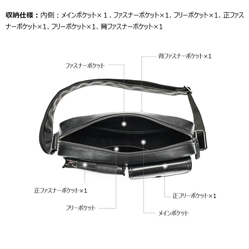 Whatna Antique-Style Tanned Natural Cowhide Leather Shoulder Bag for Men, Crossbody Chest Bag, Fits Large A4 Size iPad (10.5cm), Shoulder Bag for